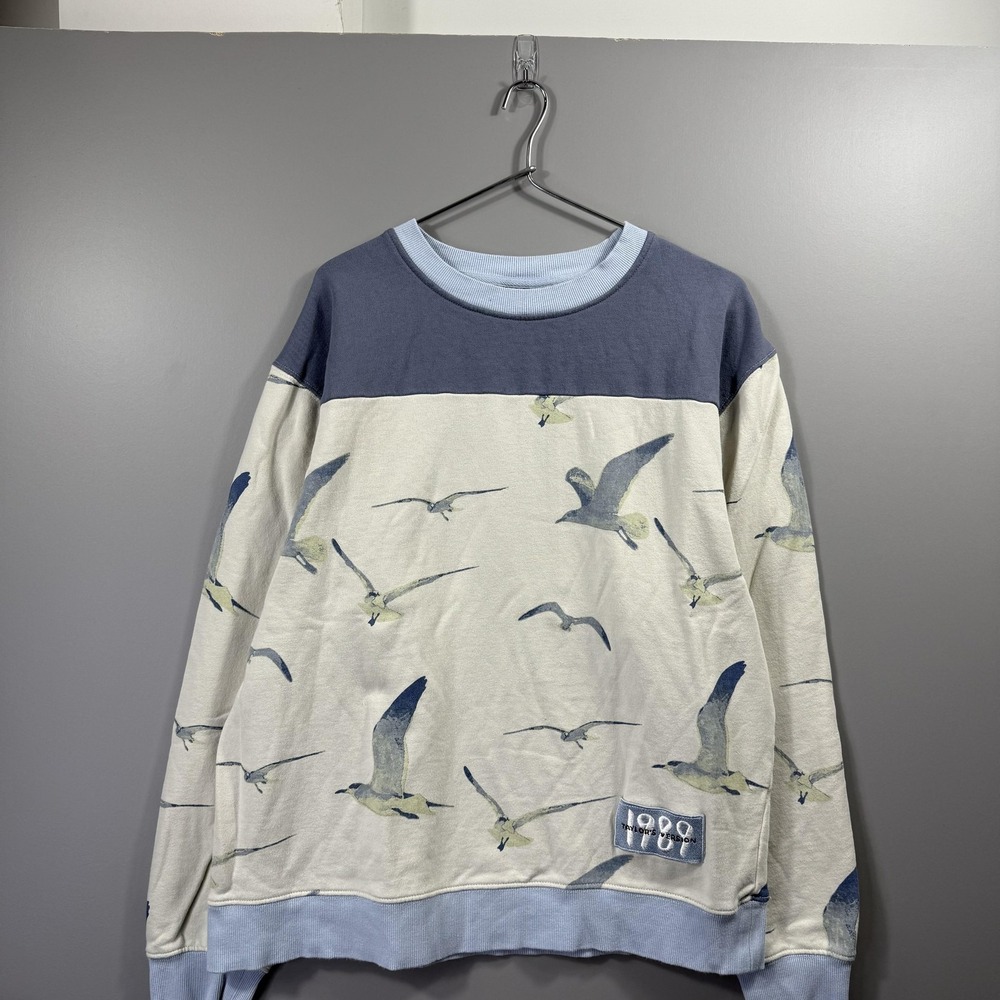 Taylor Swift Sweatshirt Womens Large Blue 1989 Taylors Version Seagull Print